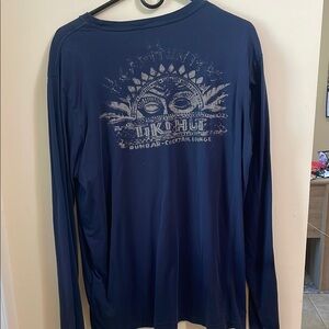Lucky Brand Dark Blue Sun Graphic Long Sleeve Tee